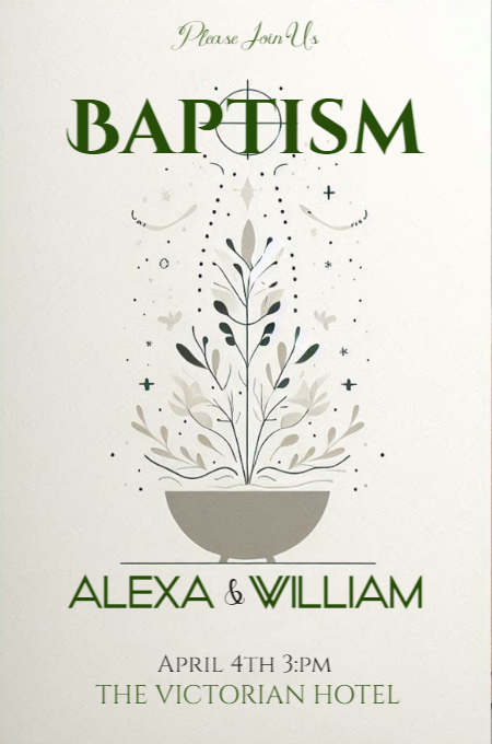 Baptism 46 invitation template