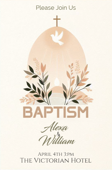 Baptism 48 invitation template