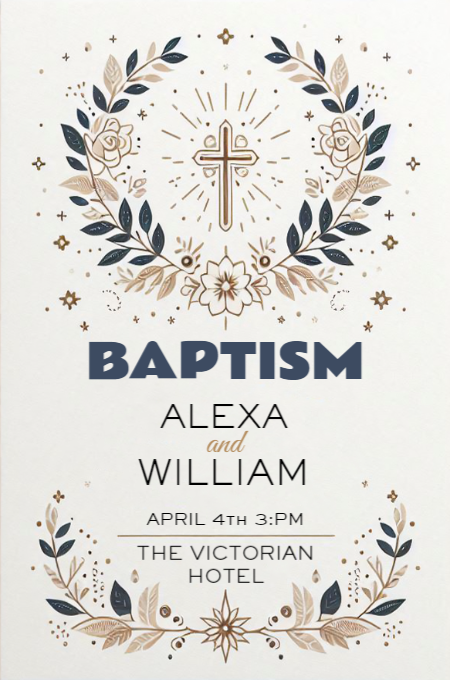 Baptism 50 invitation template