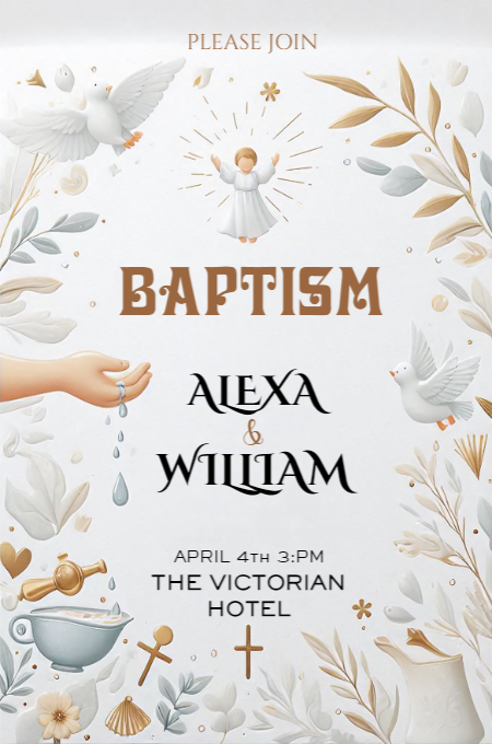 Baptism 58 invitation template