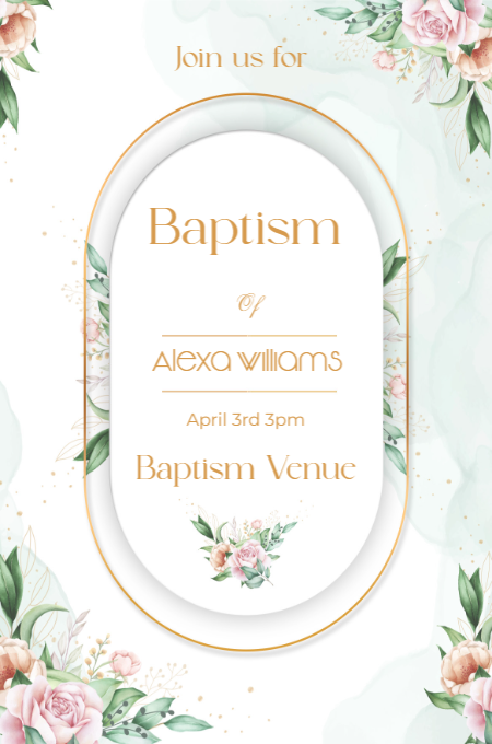 Baptism 8 invitation template