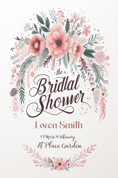 Bridal Shower 25 invitation template