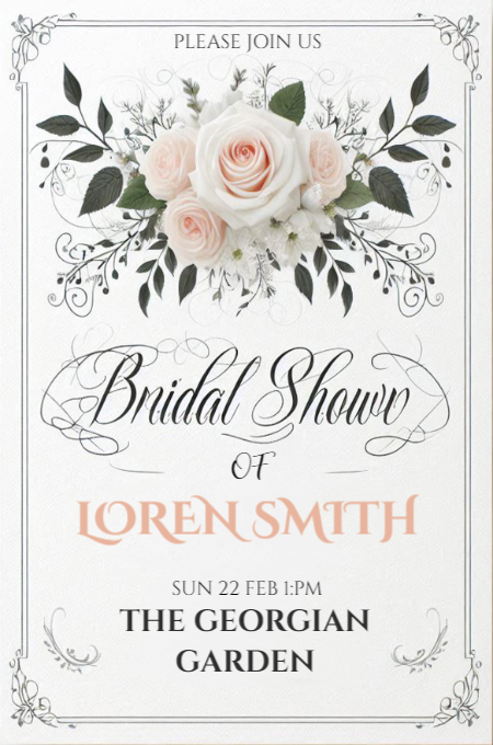 Bridal shower 10 invitation template