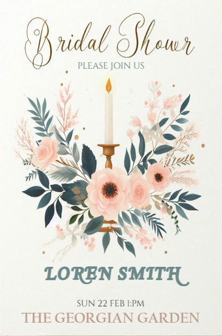 Bridal shower 13 invitation template