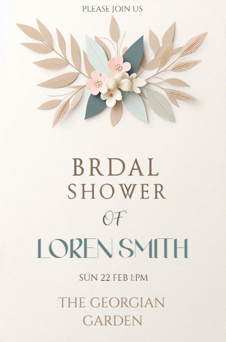 Bridal shower 19 invitation template