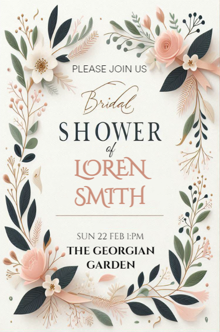 Bridal shower 22 invitation template