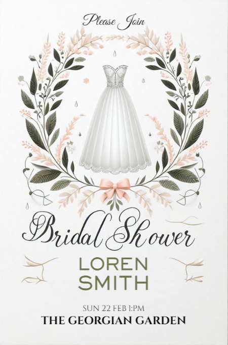 Bridal shower 36 invitation template