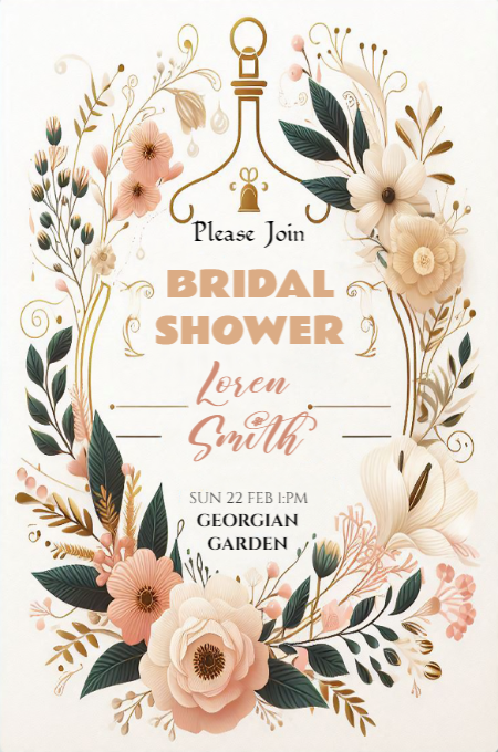 Bridal shower 40 invitation template