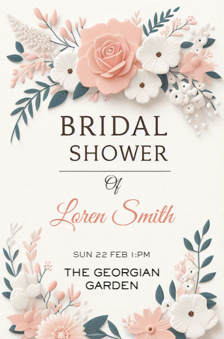 Bridal shower 42 invitation template