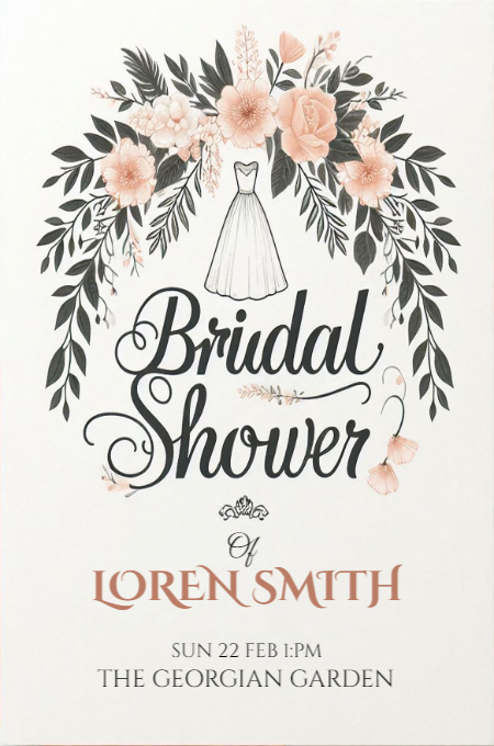 Bridal shower 43 invitation template