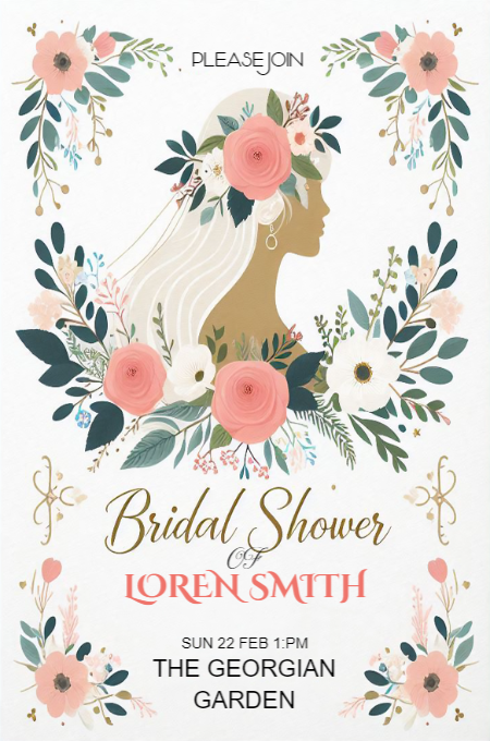 Bridal shower 47 invitation template