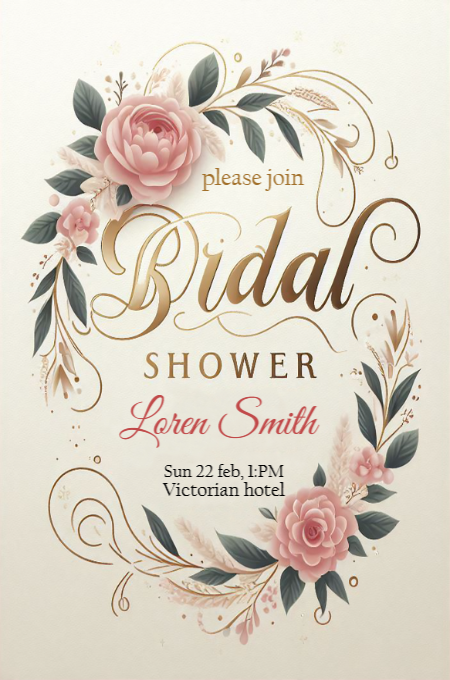 Bridal shower 52 invitation template
