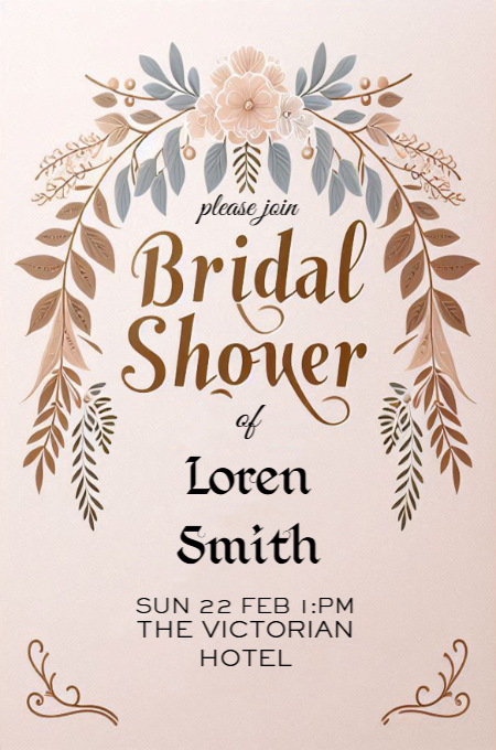 Bridal shower 53 invitation template