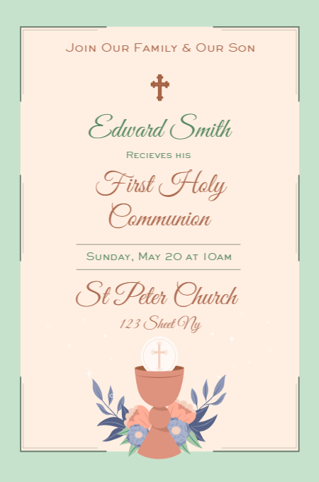Communion 1 invitation template