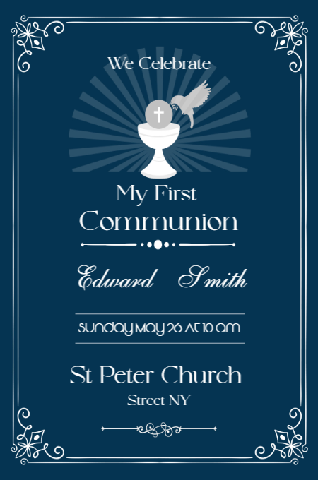 Communion 3 invitation template