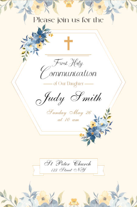 Communion 4 invitation template