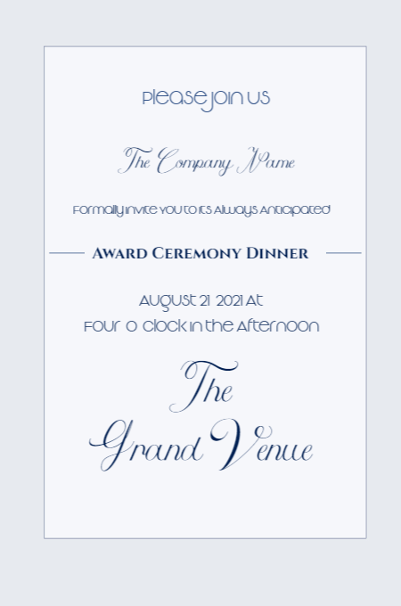 Corporate invitation template
