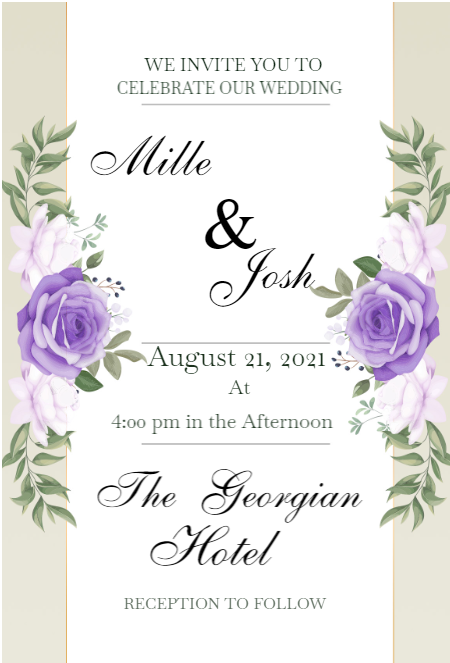 Template 5 invitation template
