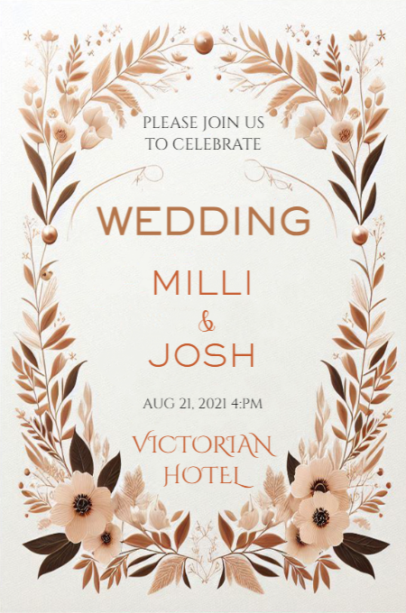 Wedding 100 invitation template