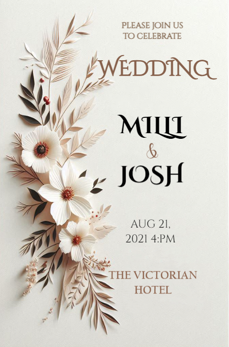Wedding 105 invitation template