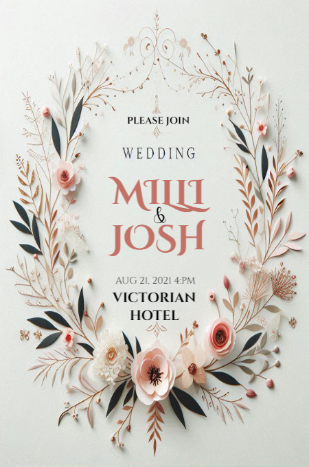 Wedding 107 invitation template