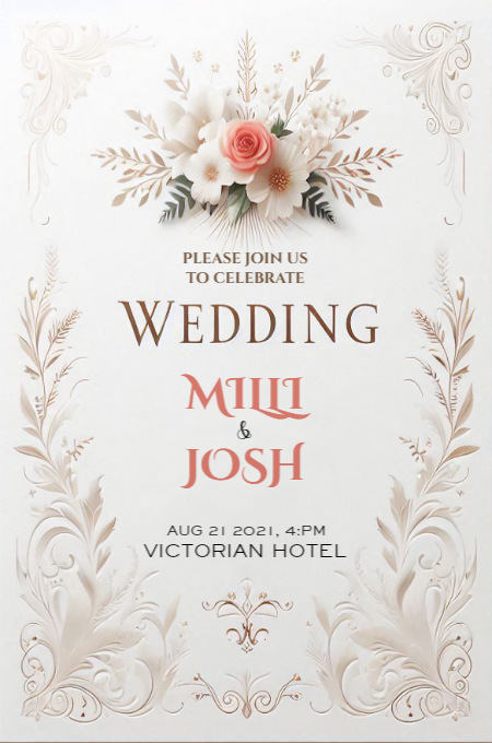Wedding 123 invitation template
