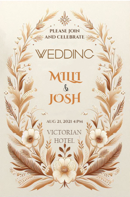 Wedding 96 invitation template