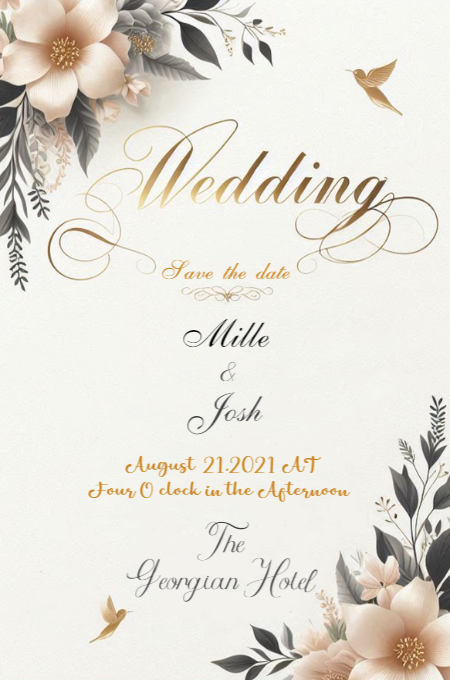 Wedding Template 62 invitation template