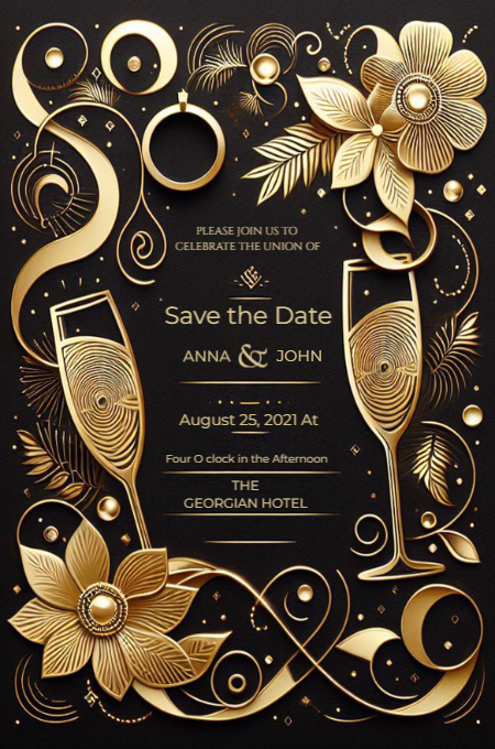 Wedding invitation template